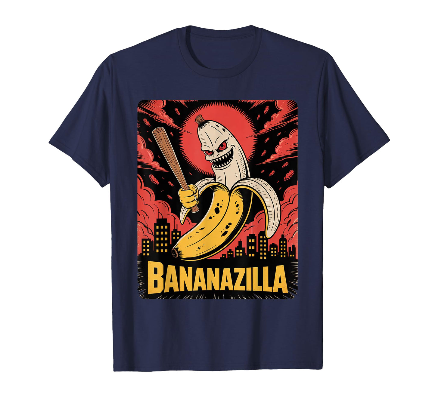 Funny Bananazilla Banana Baseball Monster Bananas T-Shirt