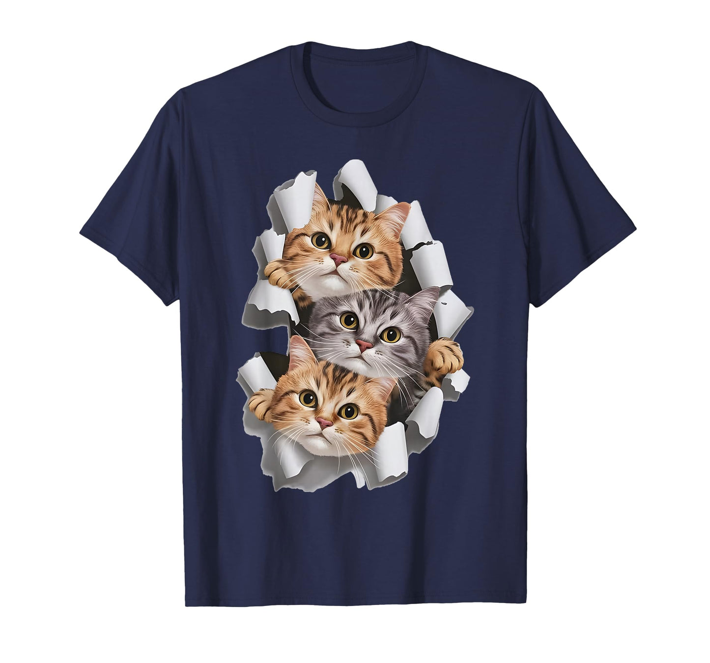 Cat Shirt, Cat Tshirt, Cat Torn Cloth Shirt, Kitten,Kitty T-Shirt