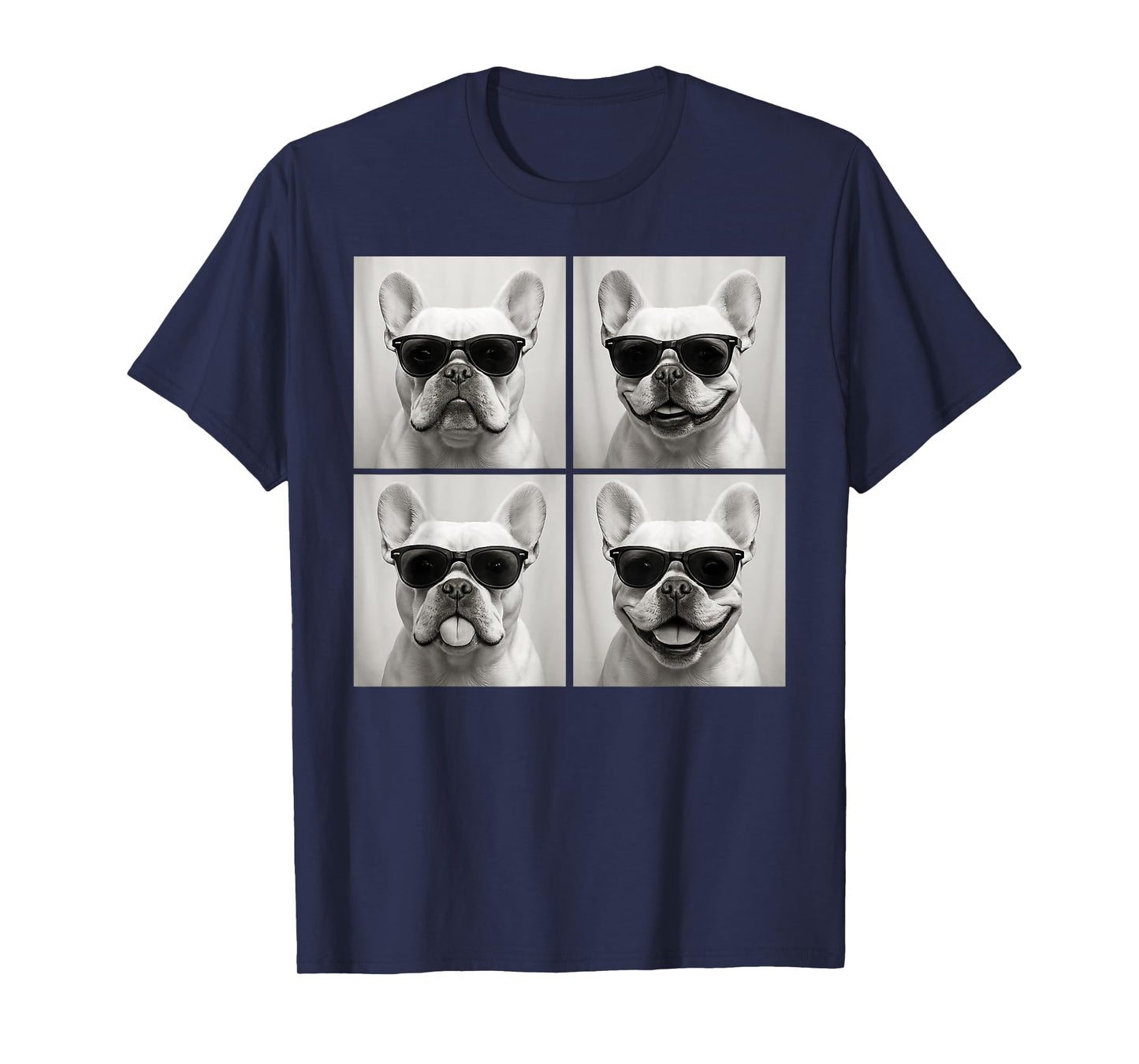 Funny French Bulldog Dog Lover Cute Frenchie Photo Booth T-Shirt