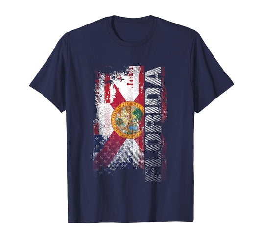 Florida State USA Flag Souvenir Gift T-Shirt