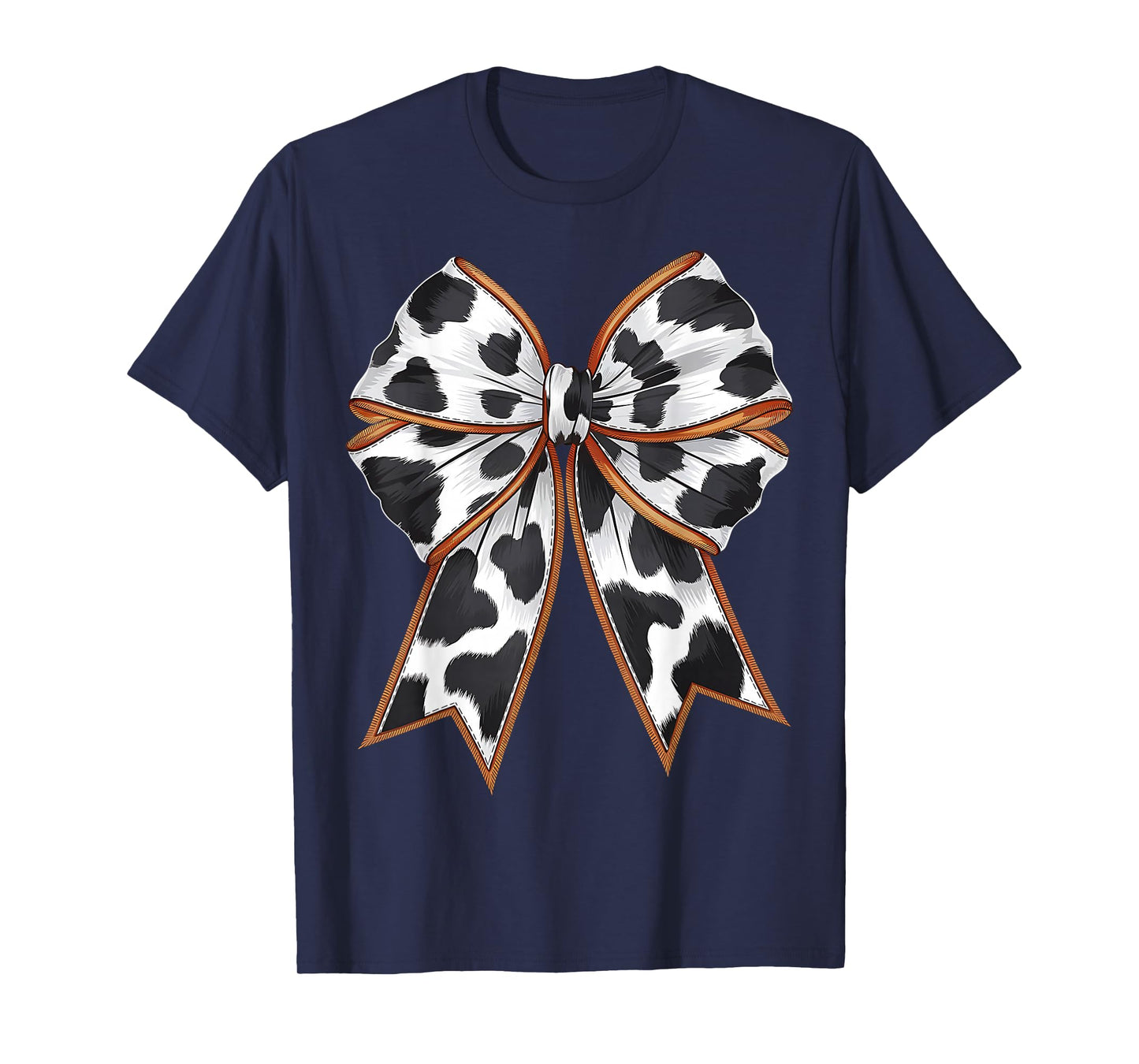 Cute Cow Pattern Bow Coquette Western Farm Cowgirl Bow Cow T-Shirt
