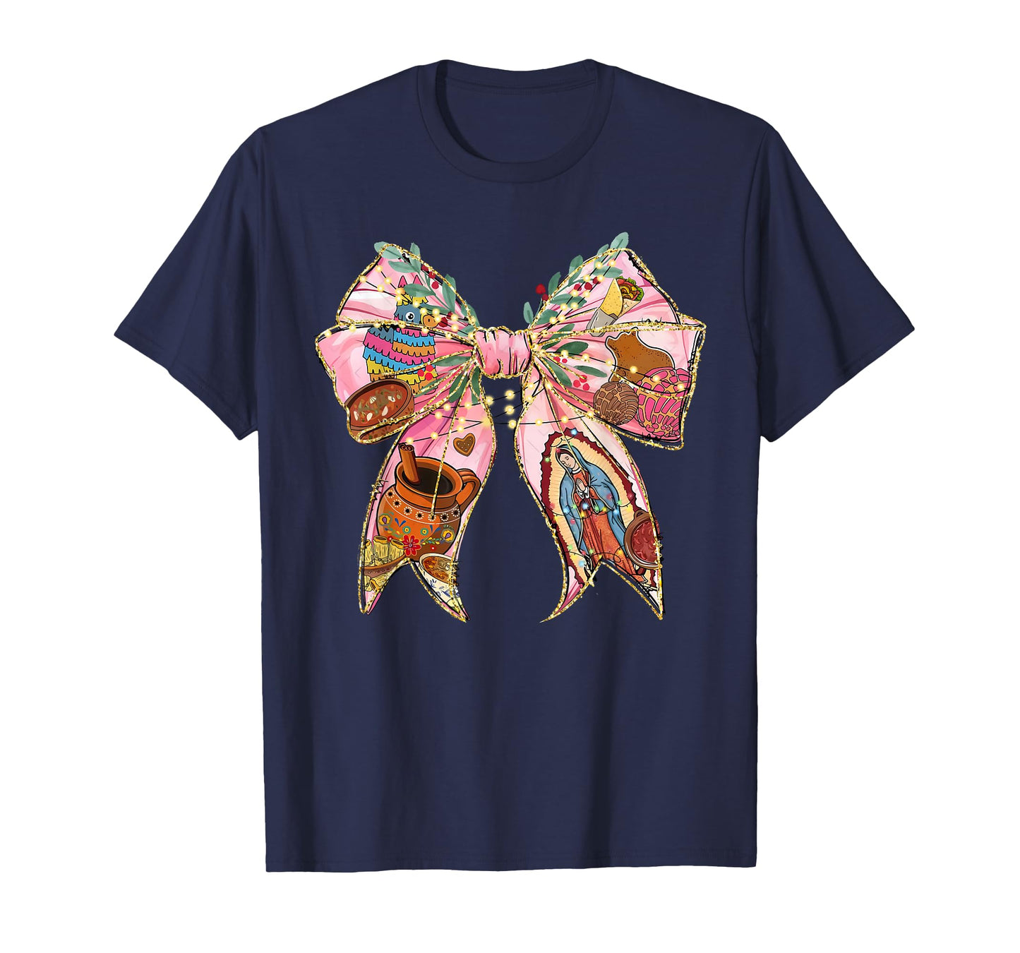Coquette Christmas Tis The Season Mexican Xmas Bow Spanish T-Shirt
