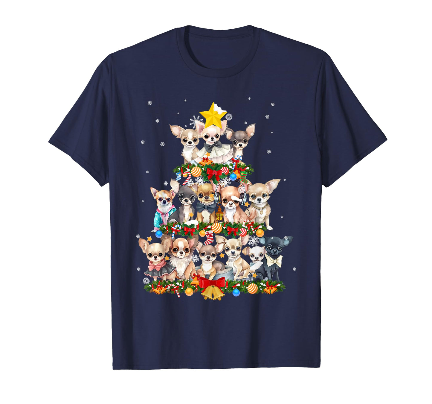 Chihuahua Chihuahueño Christmas Tree T-Shirt