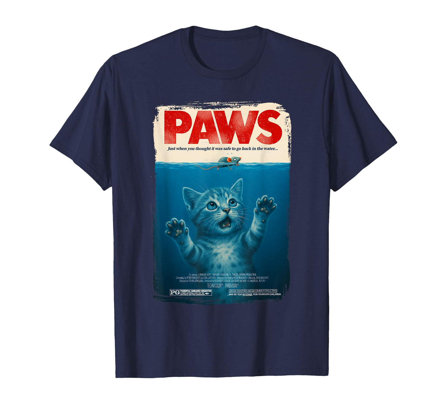 Retro Vintage Kitten Cat Paws Tee - Funny PAWS Cat Men Women Kids T-Shirt