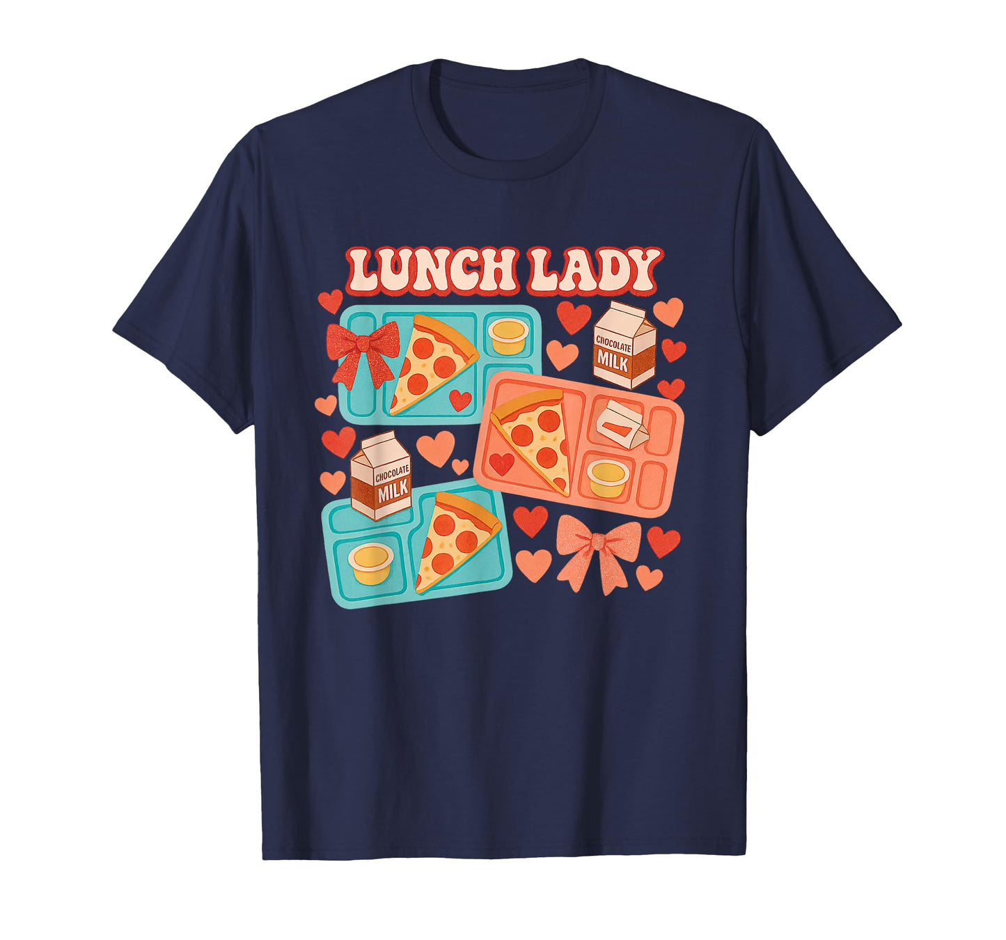 Cute Lunch Pizza Milk Lady Coquette Collage T-Shirt