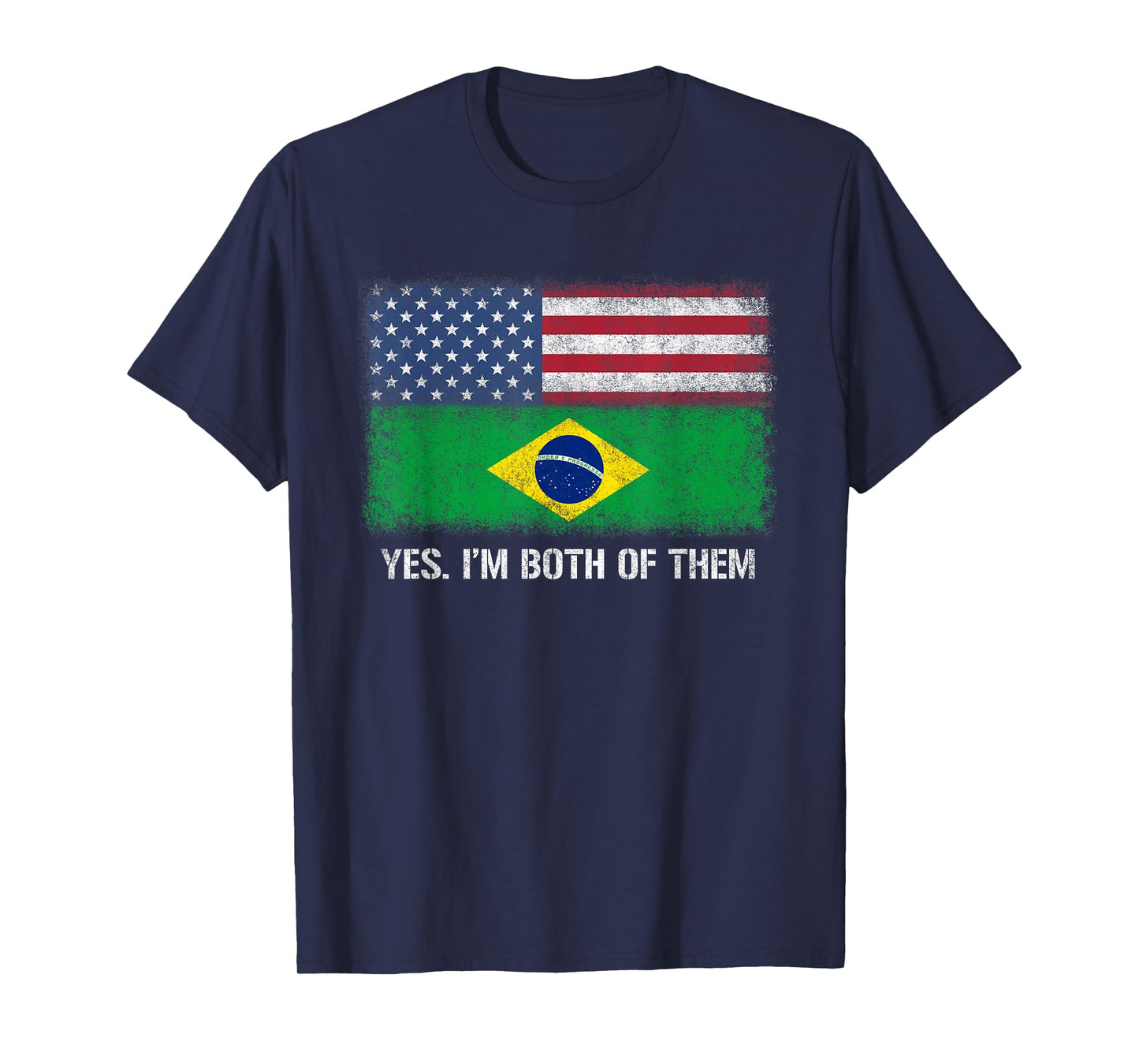 Usa Brazil Brazilian American Flag Dual Citizen Citizenship T-Shirt for Women Kids Men