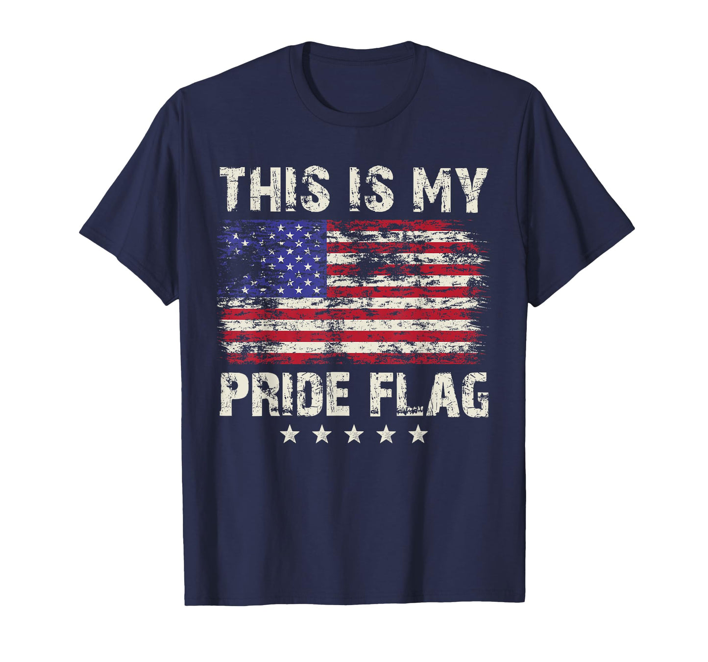 4th of July USA American Patriotic This Is My Pride Flag Women Men T-Shirt