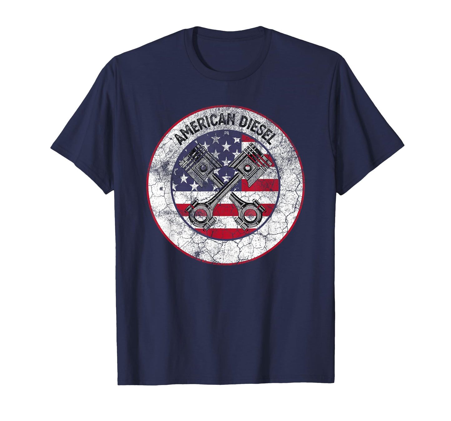 American Diesel Flag Vintage Diesel Mechanic Smoke Trucks T-Shirt