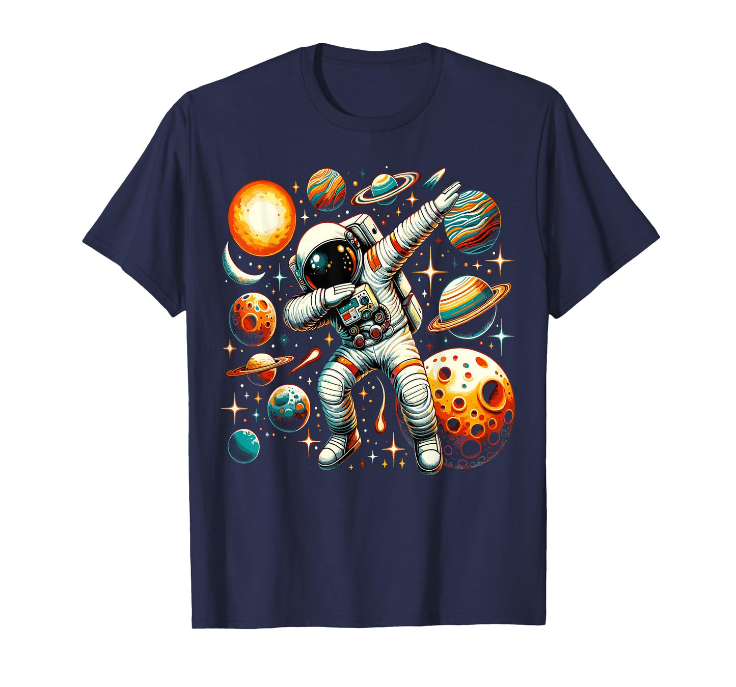 Astronaut Dabbing Planets Astronaut Science Space T-Shirt
