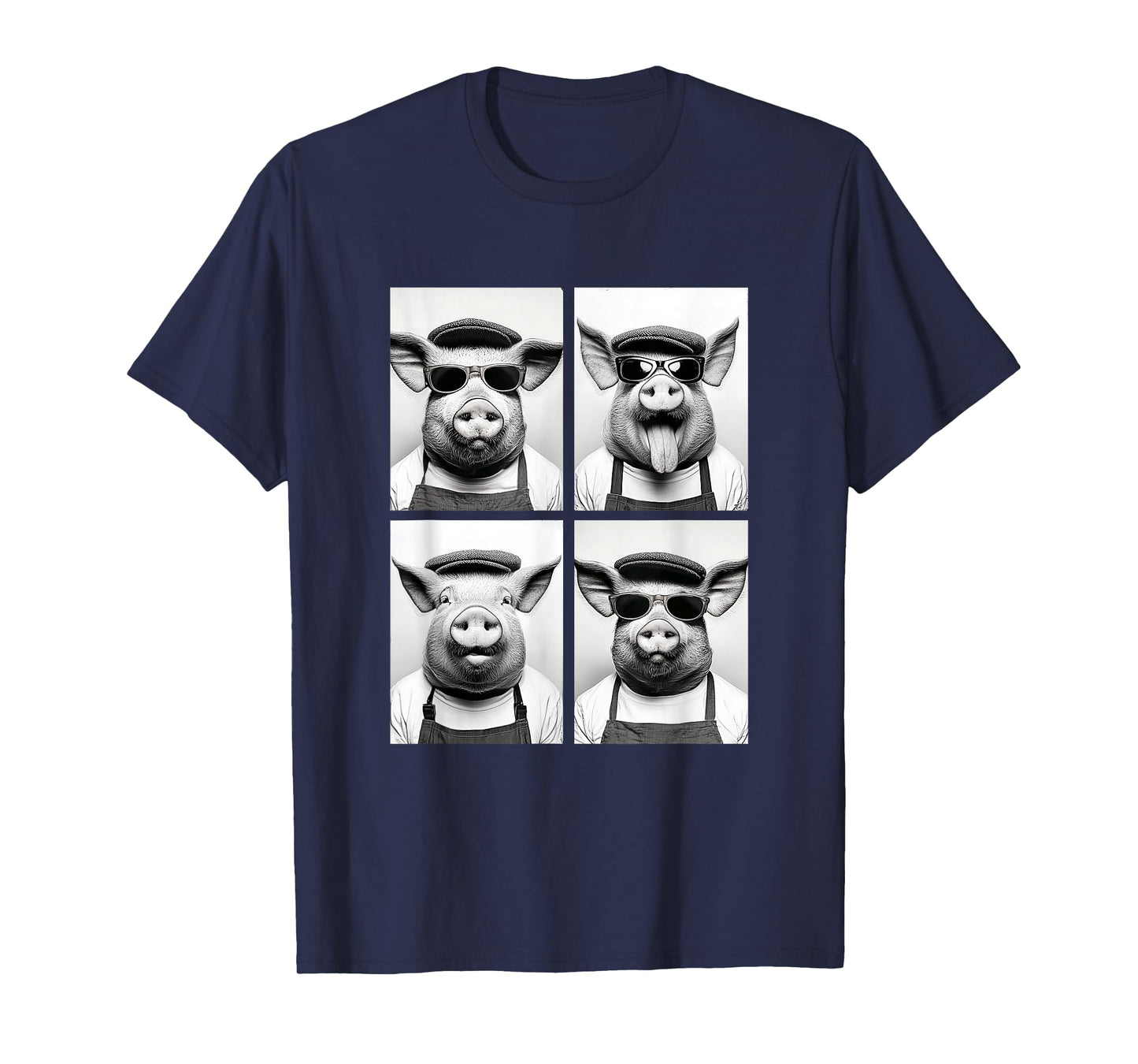 Funny Pigs with Sunglasses Coffee Lovers Barista Farm Animal T-Shirt