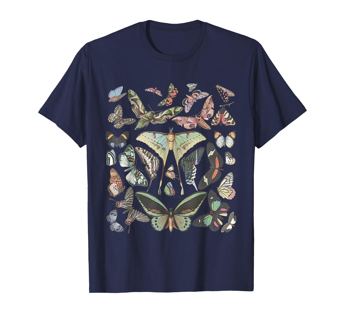 Vintage Butterfly and Moth Cute Graphic for Teacher Womens T-Shirt