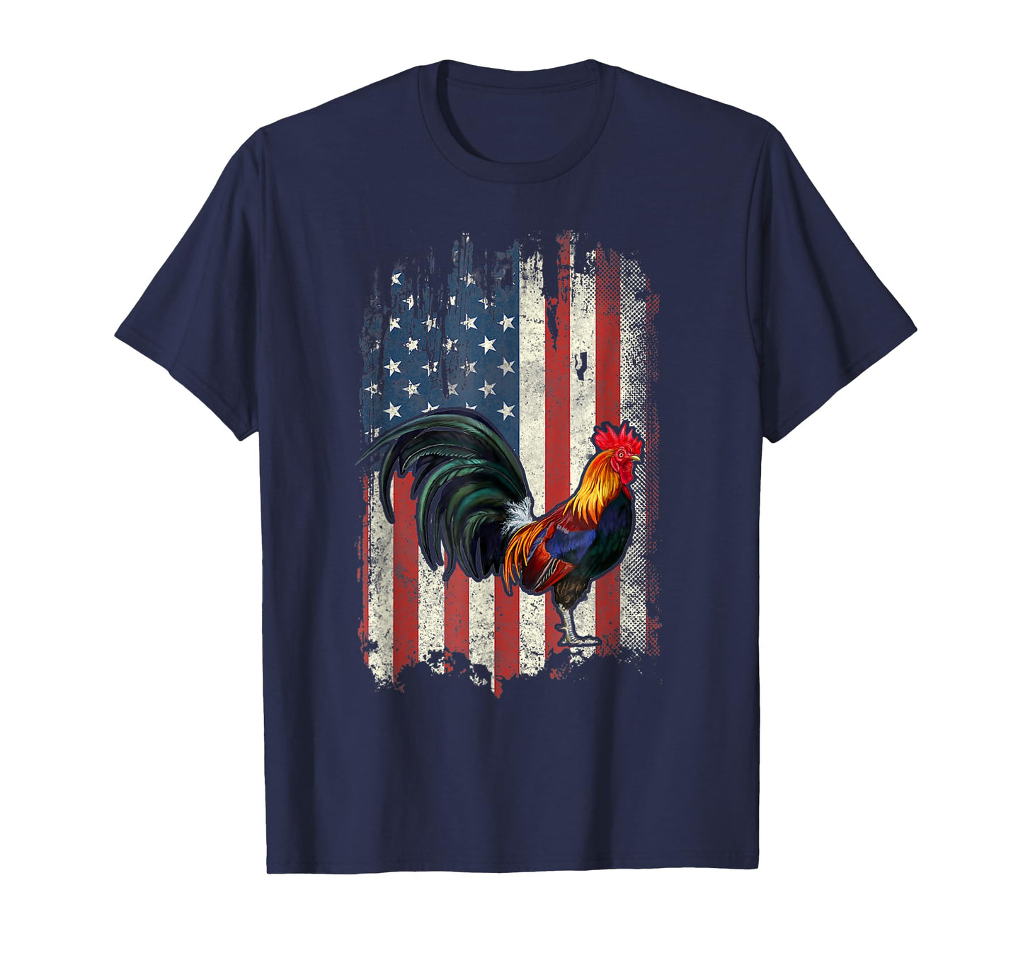American Flag Cock Fighting Rooster Chicken T-Shirt