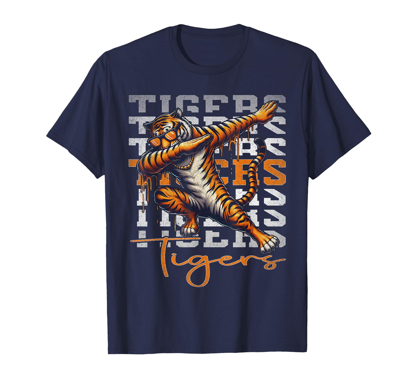 Vintage Graphic Tiger Drip Tiger Dabbing Men Women Kids T-Shirt