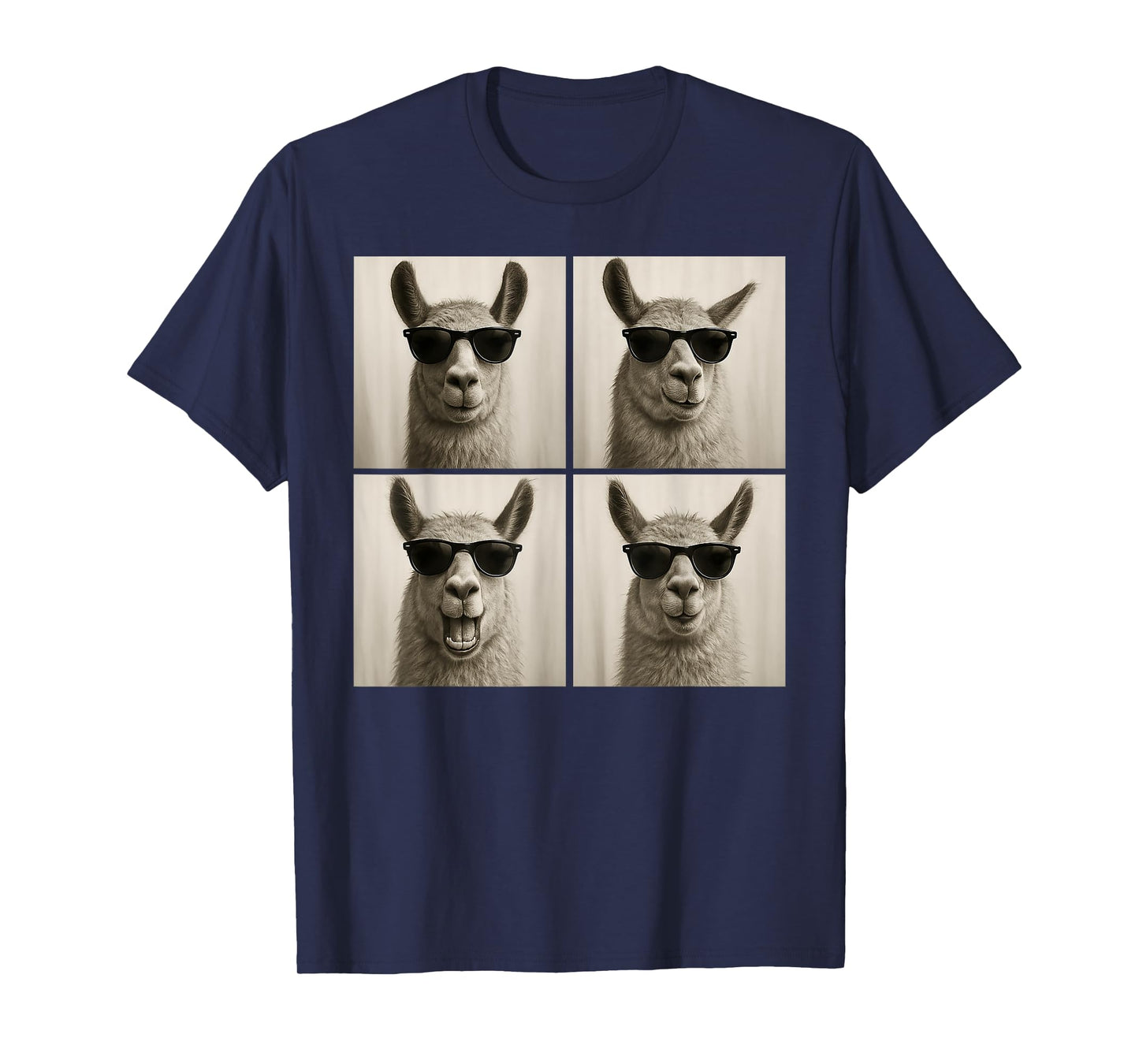 Funny Llama Lover Cute Llama Photo Booth T-Shirt