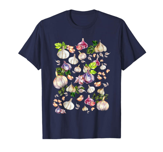Cottagecore Garlic Onion Vegetable Gardening Garlic Lover T-Shirt