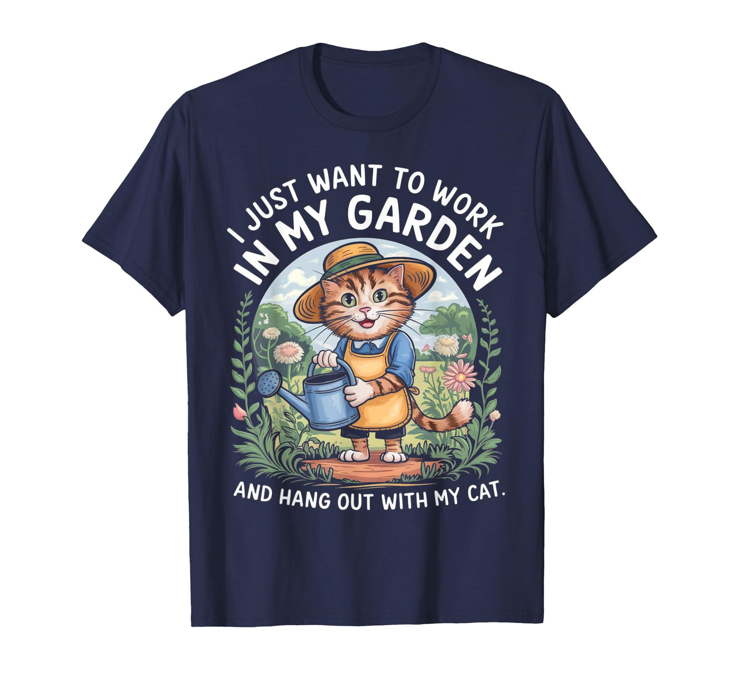 Gardening Cat Lover Gardener Garden Pet Plants Cats Women T-Shirt