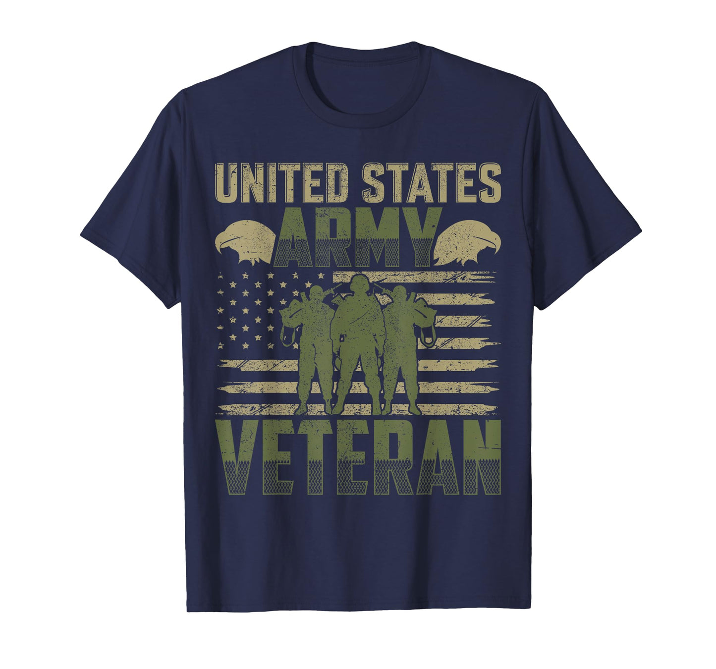 US Army Veteran T-Shirt, Vintage Military Green, USA Soldier T-Shirt