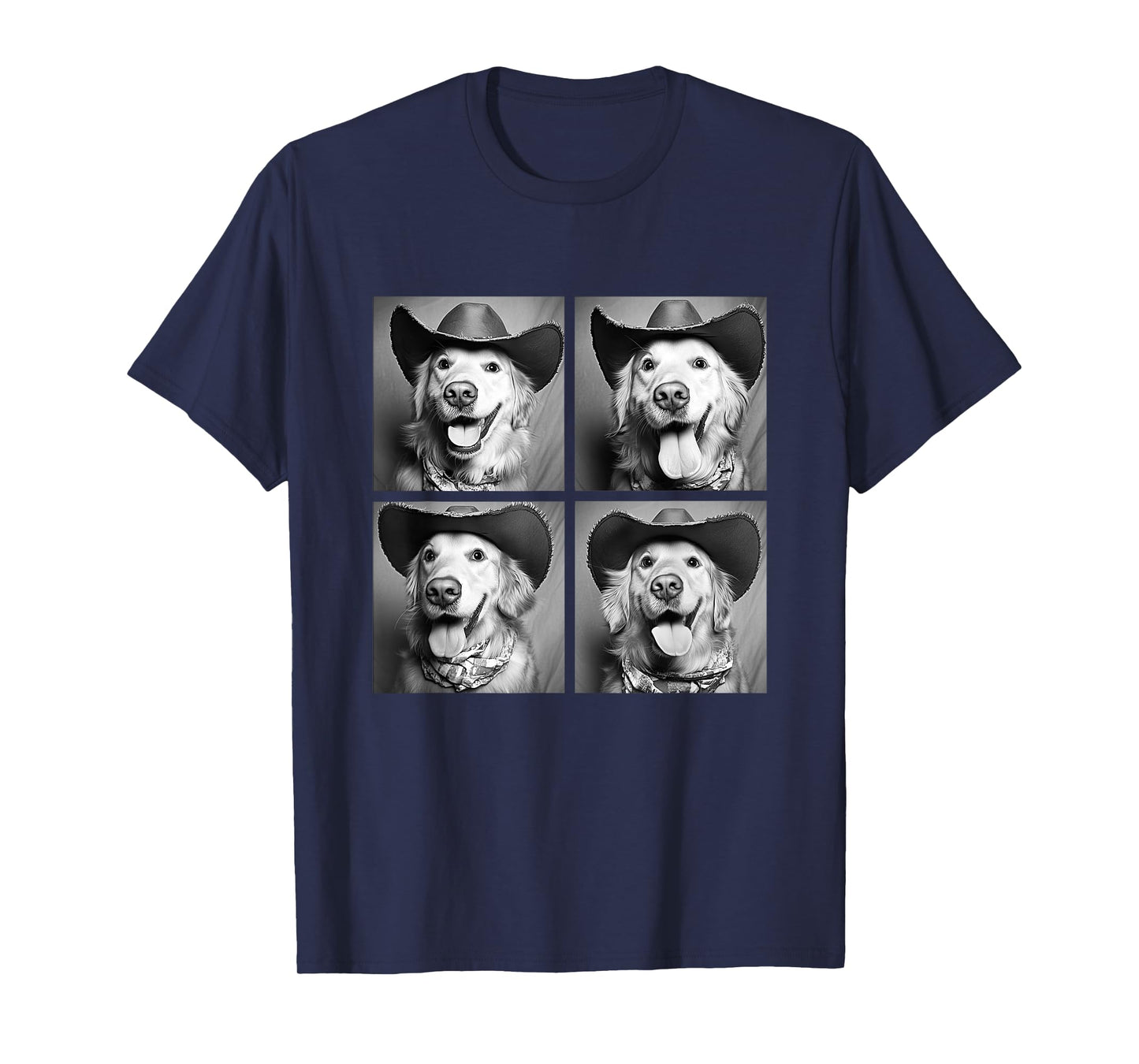 Western Golden Retriever Funny Cowboy Dog T-Shirt