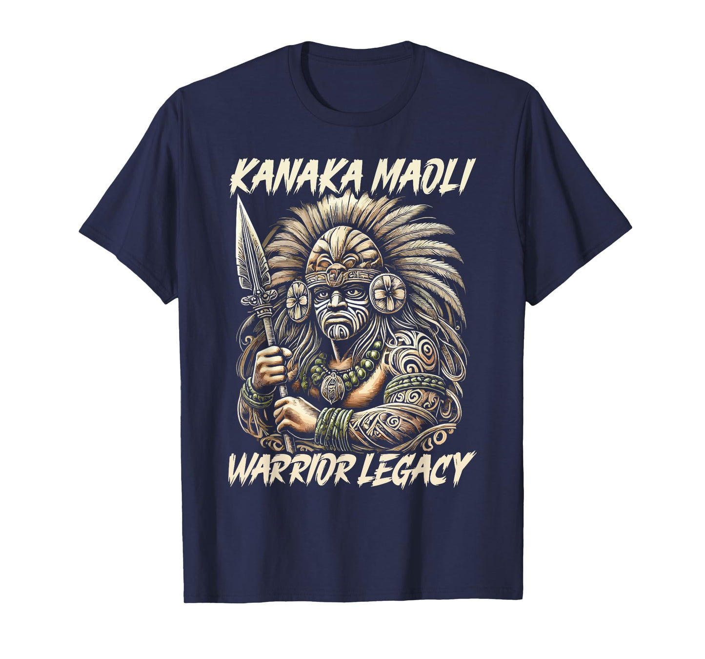 Kanaka Maoli Warrior Native Hawaiian Islands Hawaii Flag T-Shirt