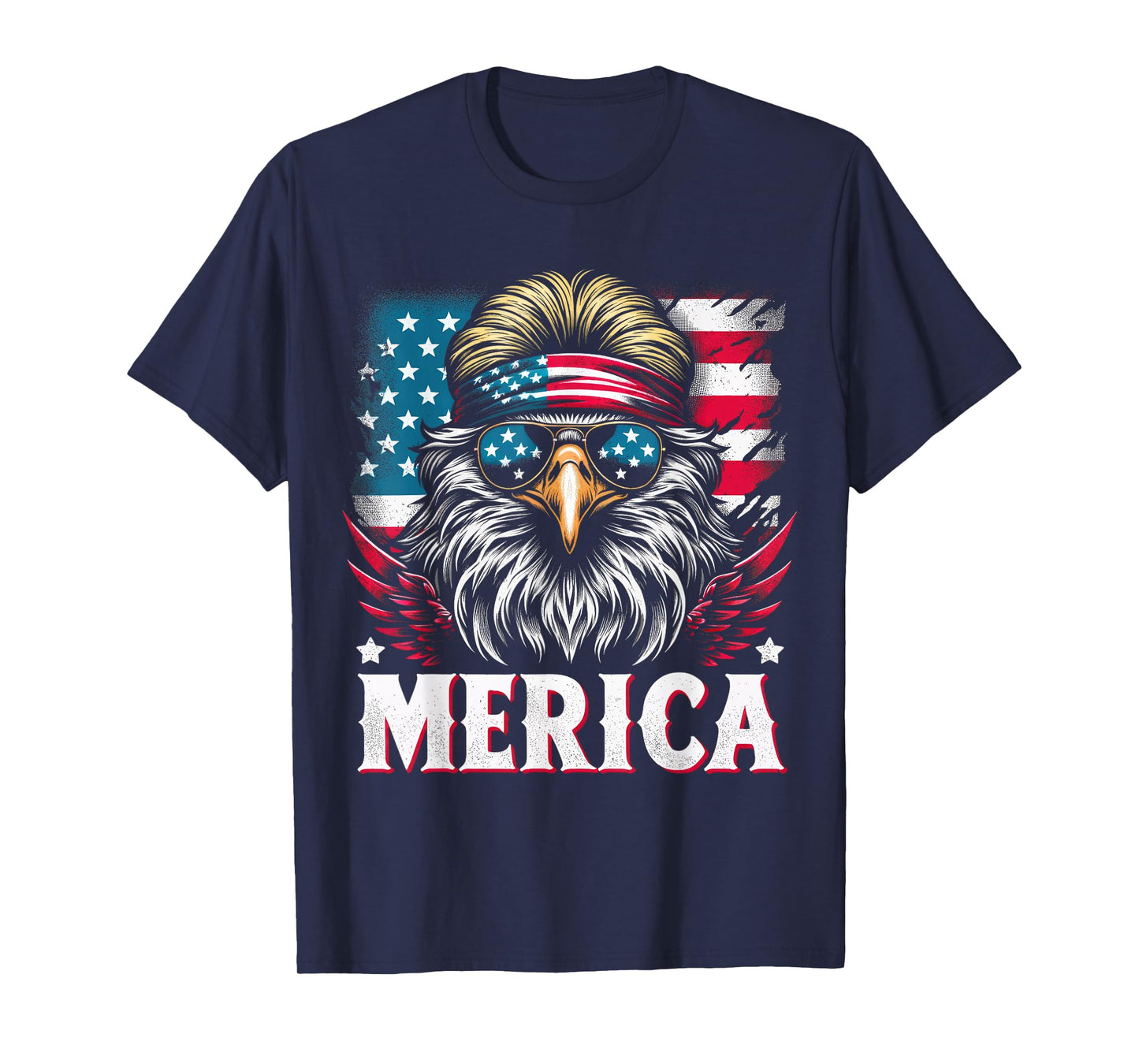 4th of July Patriotic Funny Eagle July 4th USA Merica T-Shirt