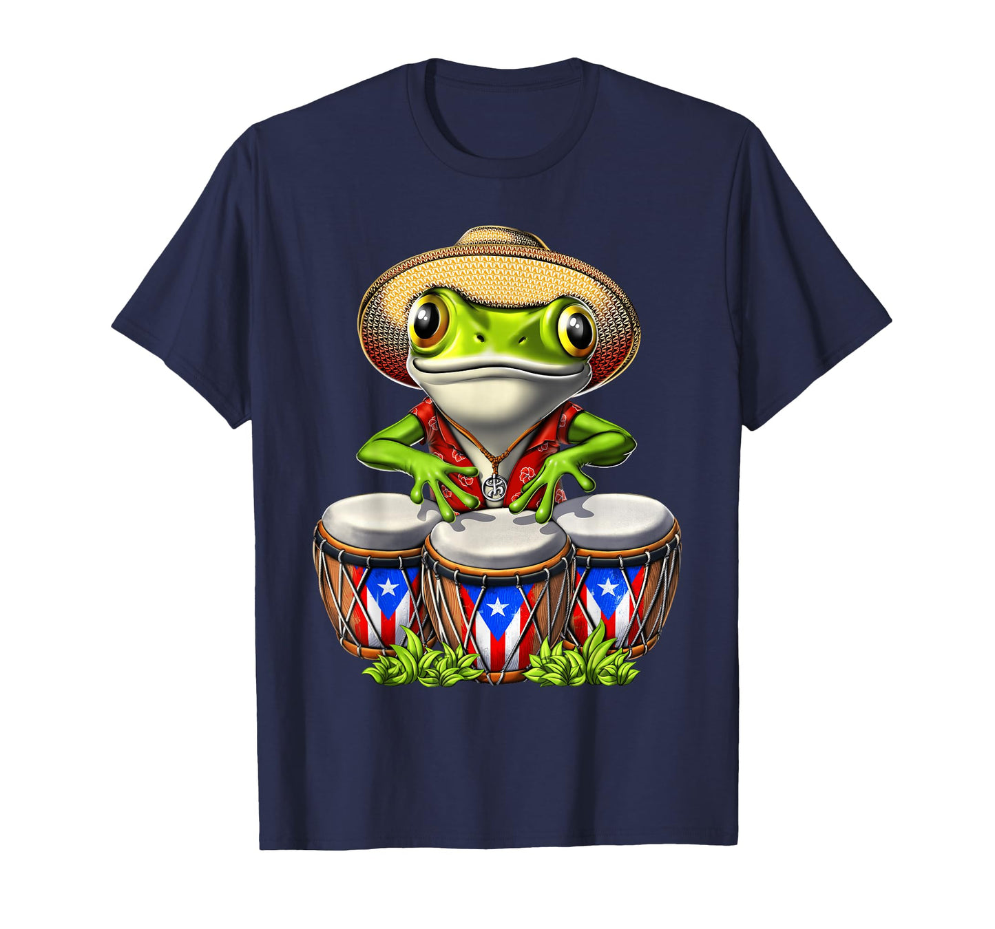 Puerto Rico Coqui Frog Boricua Puerto Rican Flag Taino T-Shirt