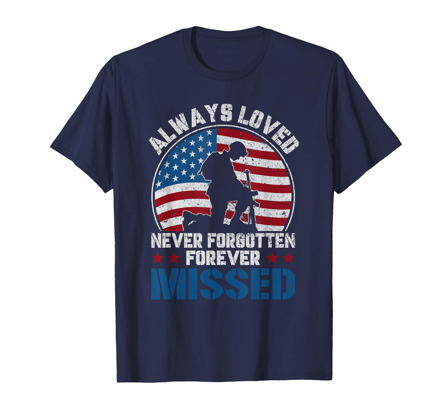 Memorial Day USA Flag Soldier Tribute Remember And Honor T-Shirt