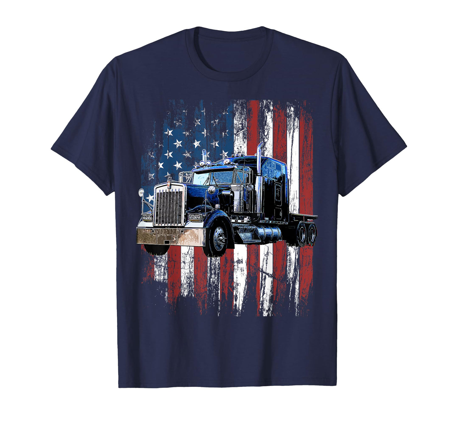 Trucker American Flag Truck Driver Truck Driver Gift T-Shirt