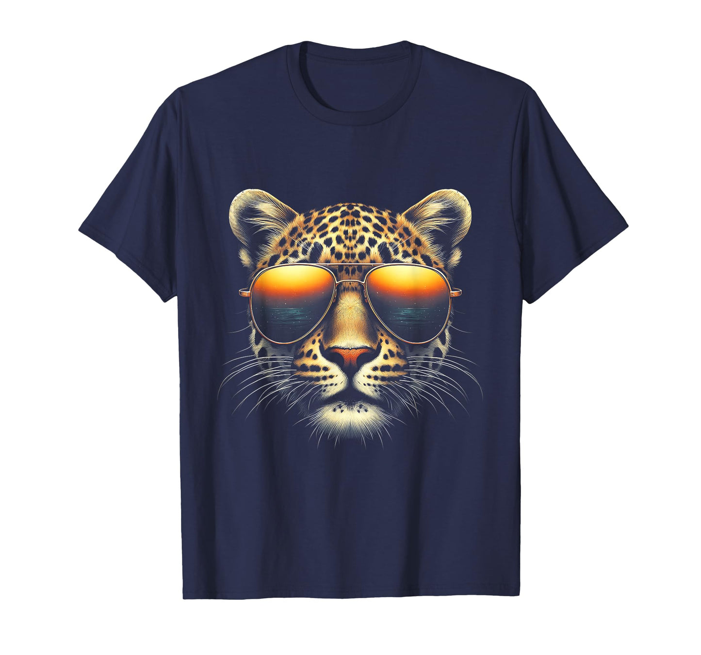 Leopard Face Wearing Sunglasses Animal Leopard Photography T-Shirt