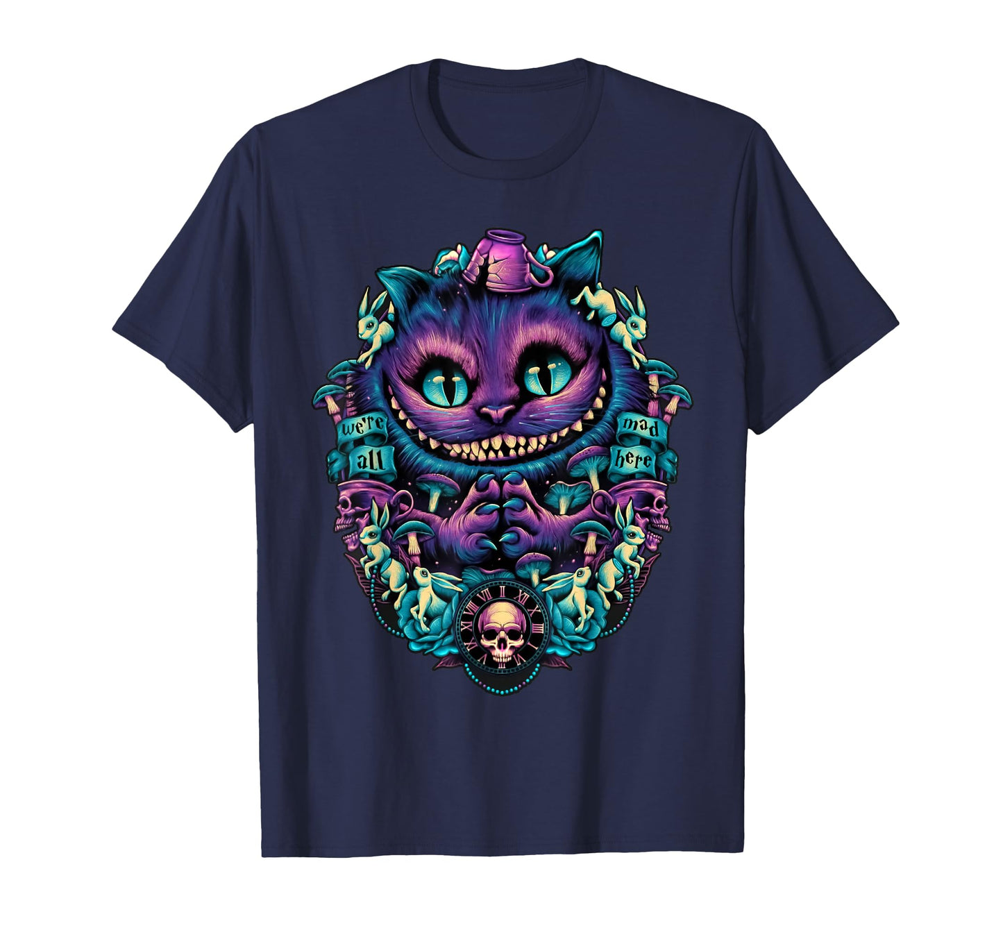 Cheshire Cat Shirt Alice in Wonderland Graphic T-Shirt