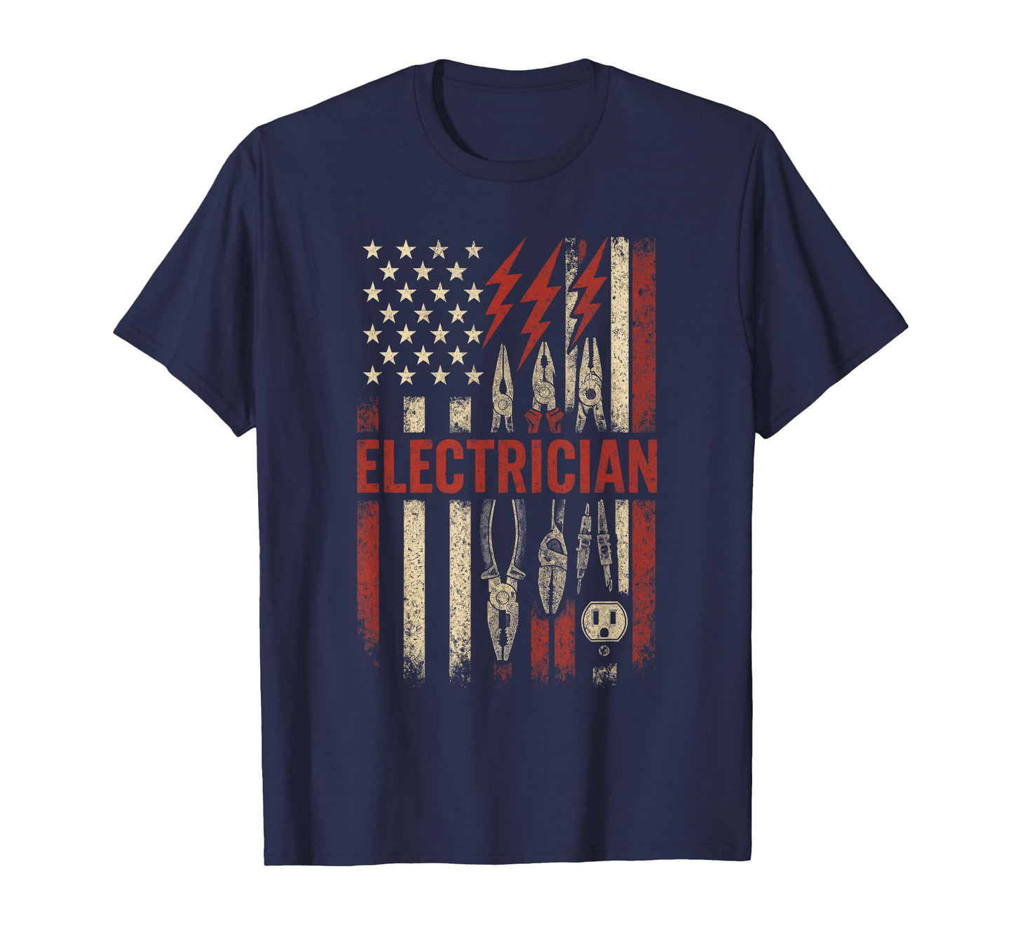 Electrician - Funny Humor Tools Patriotism T-Shirt