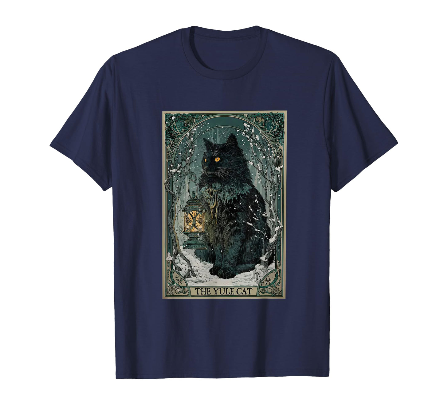 The Yule Cat Tarot Card Christmas T-Shirt