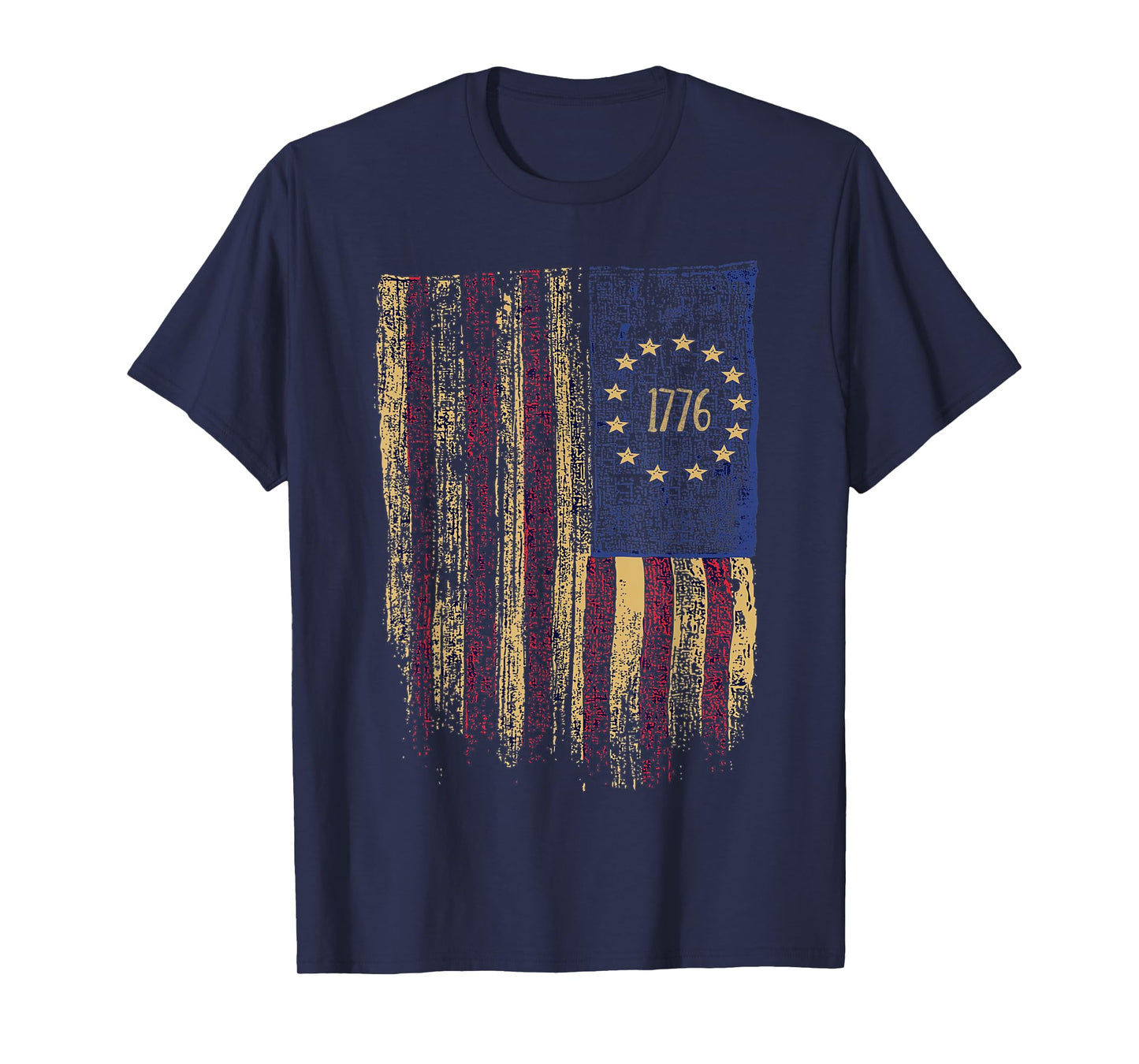 Vintage Old American Flag 1776 Betsy Ross Flag 13 Star Flag T-Shirt