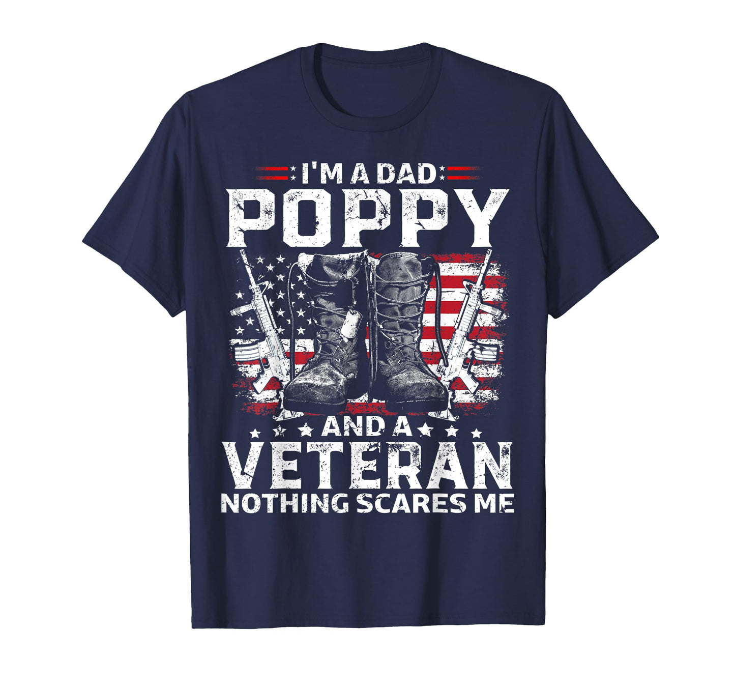 Mens I'm A Dad Poppy T-Shirt Veteran Father's Day T-Shirt