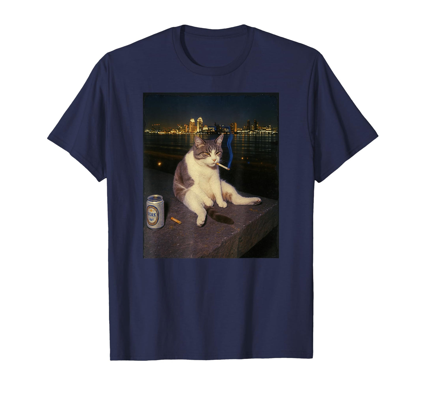 Funny Smoking Cat Cigarette Kitty Gen Z Meme Cat Lovers T-Shirt