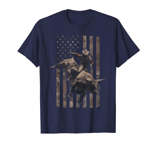 Western Rodeo American Flag T-Shirt