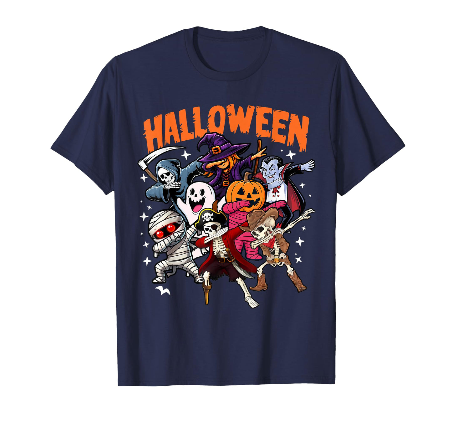 Dabbing Halloween Skeleton Pirate Boo Pumpkin Mummy Boy Kids T-Shirt