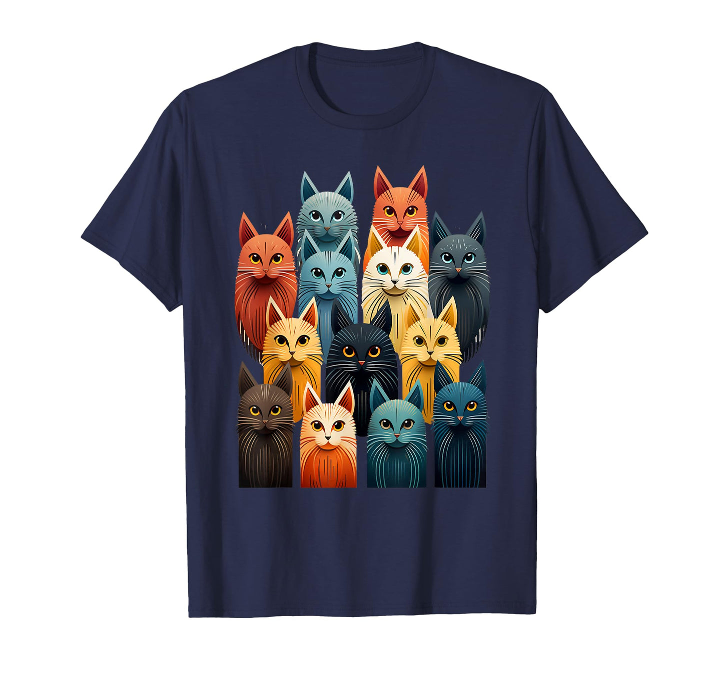 Stylized Vintage Kitten Art Lover Classic Cute Cat T-Shirt