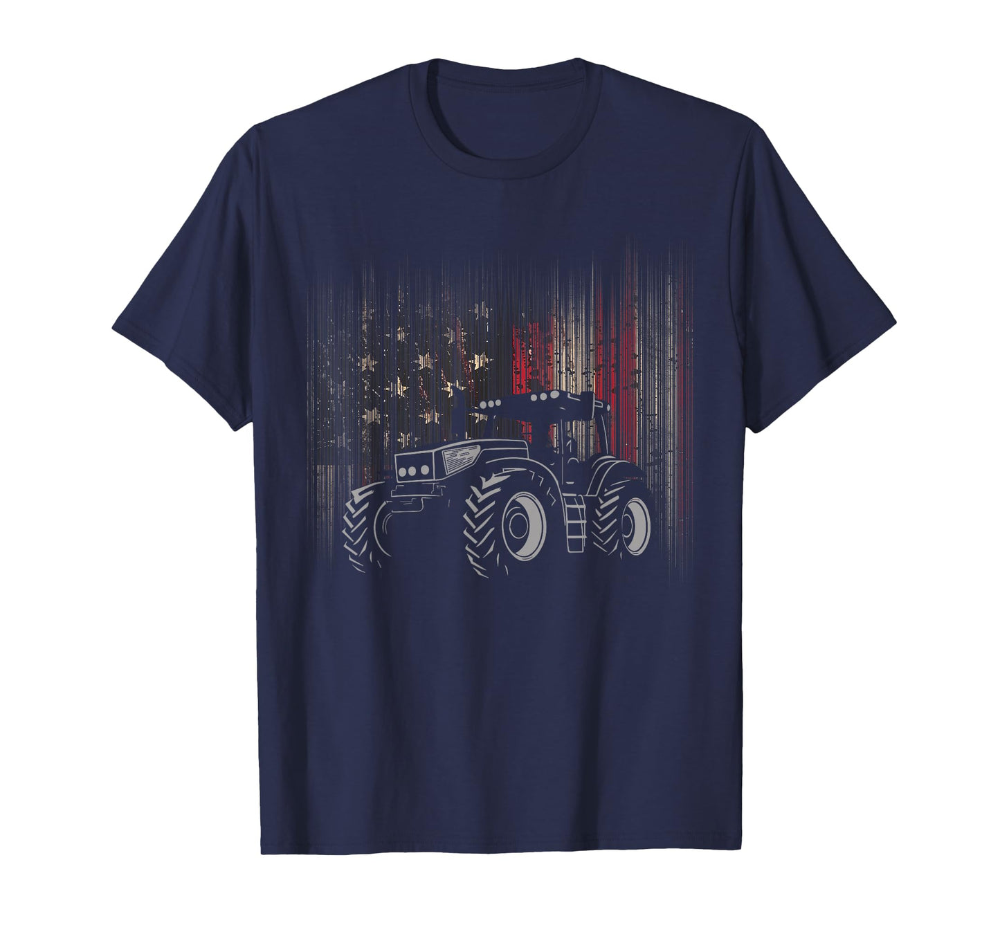 American Flag Tractor Patriotic Farmer T-Shirt