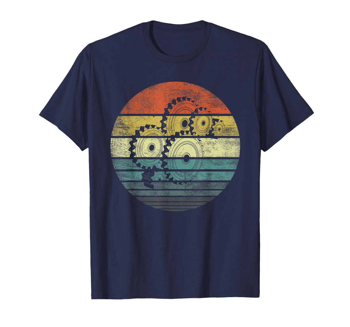 Mechanical Engineer Gifts Funny Retro Cogs Engineering Gear T-Shirt