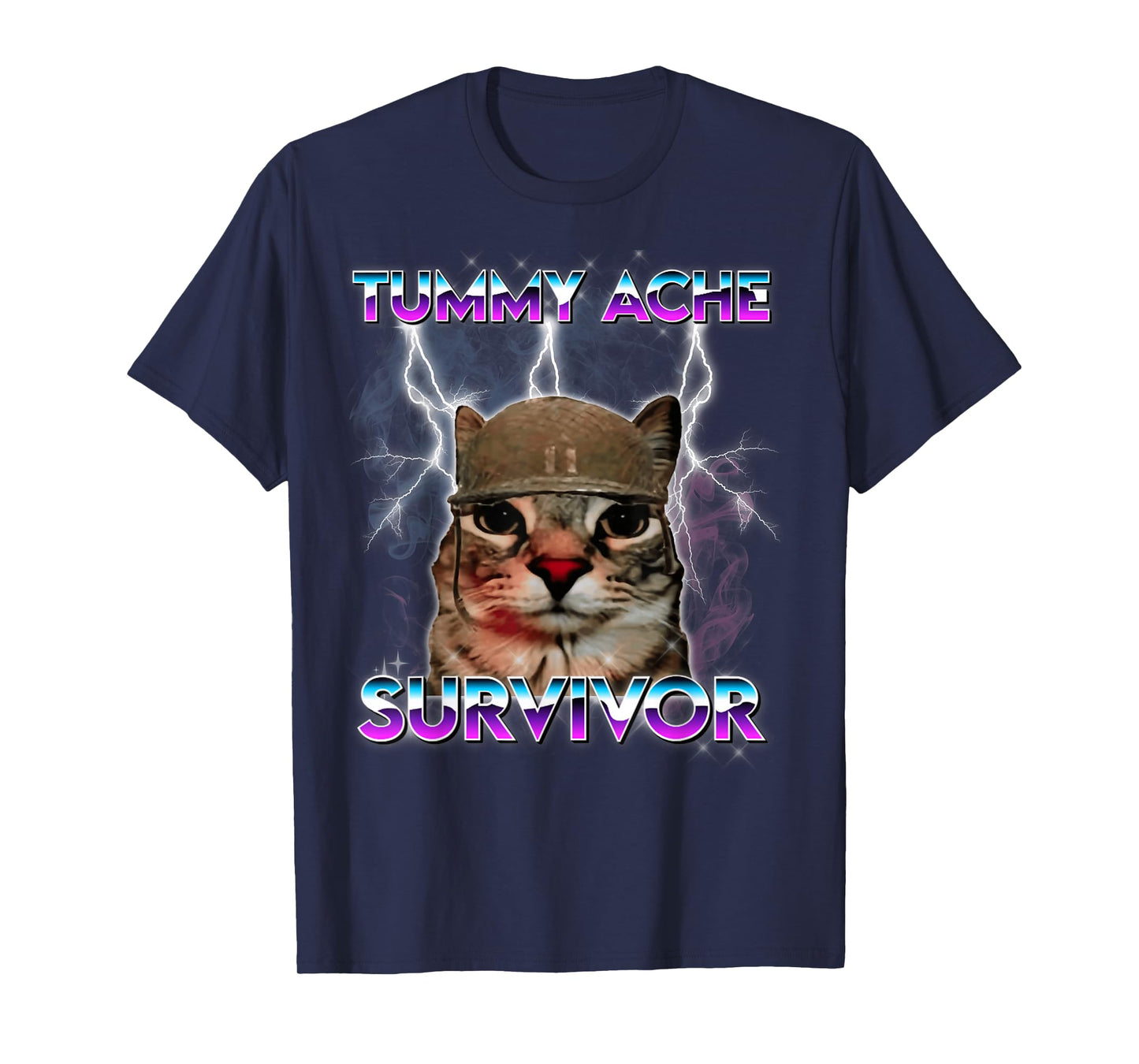 Funny Cat Meme I Survived Today's Tummy Ache T-Shirt