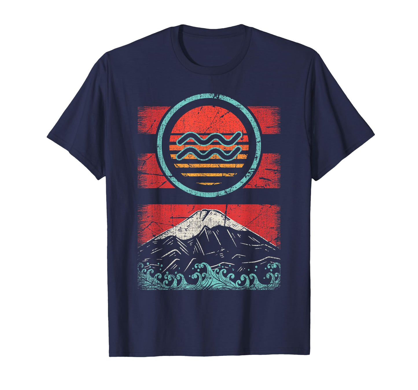 Aquarius Zodiac Sign Retro Birthday Astrology Gift T-Shirt