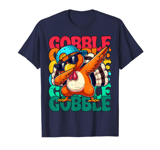 Thanksgiving Turkey Dab Gobble Funny Toddler Boys Kids Youth T-Shirt
