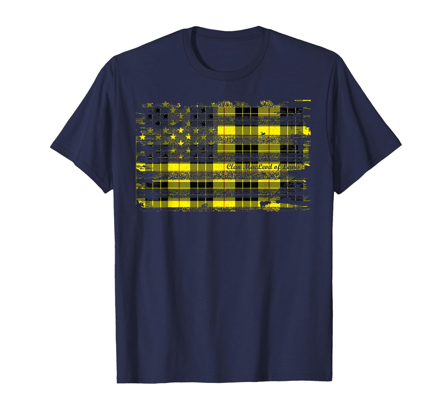 Clan MacLeod of Lewis American Flag Scottish Tartan Shirt T-Shirt