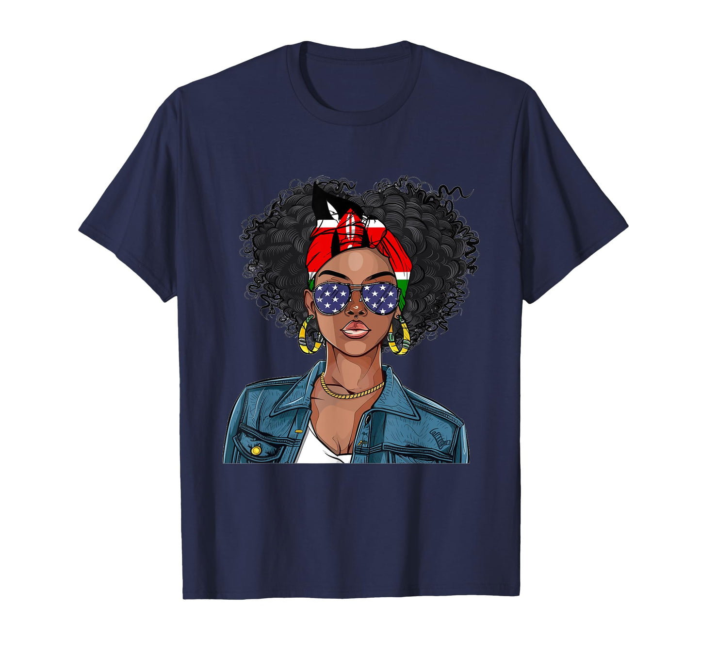 Kenyan Flag Souvenirs Woman American Dress Girl Kenya T-Shirt