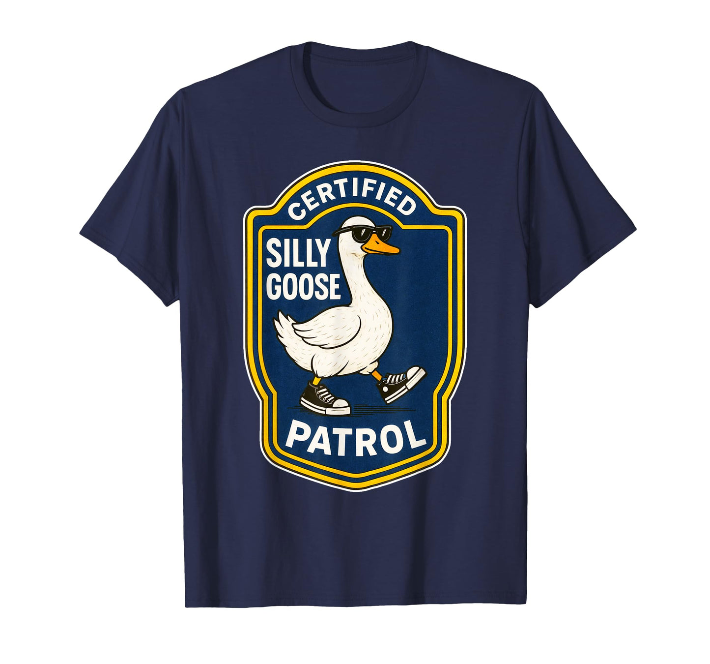 Certified Silly Goose Patrol Funny Meme Retro T-Shirt