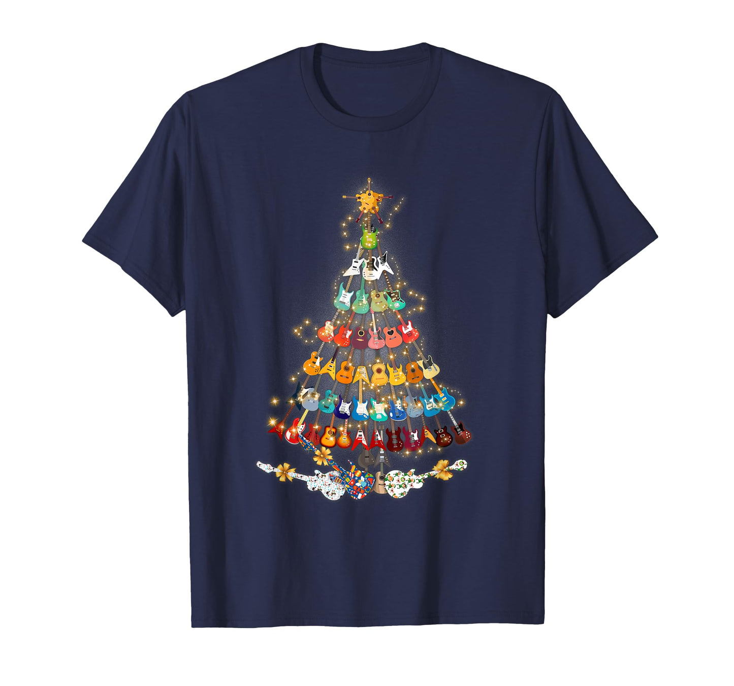 Christmas Guitar Tree - Xmas Guitarist Musician Gift T-shirt T-Shirt