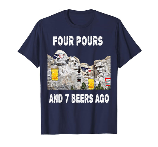 Abraham Abe Drinkin Shirt 4th of July USA Funny Ben Drankin T-Shirt