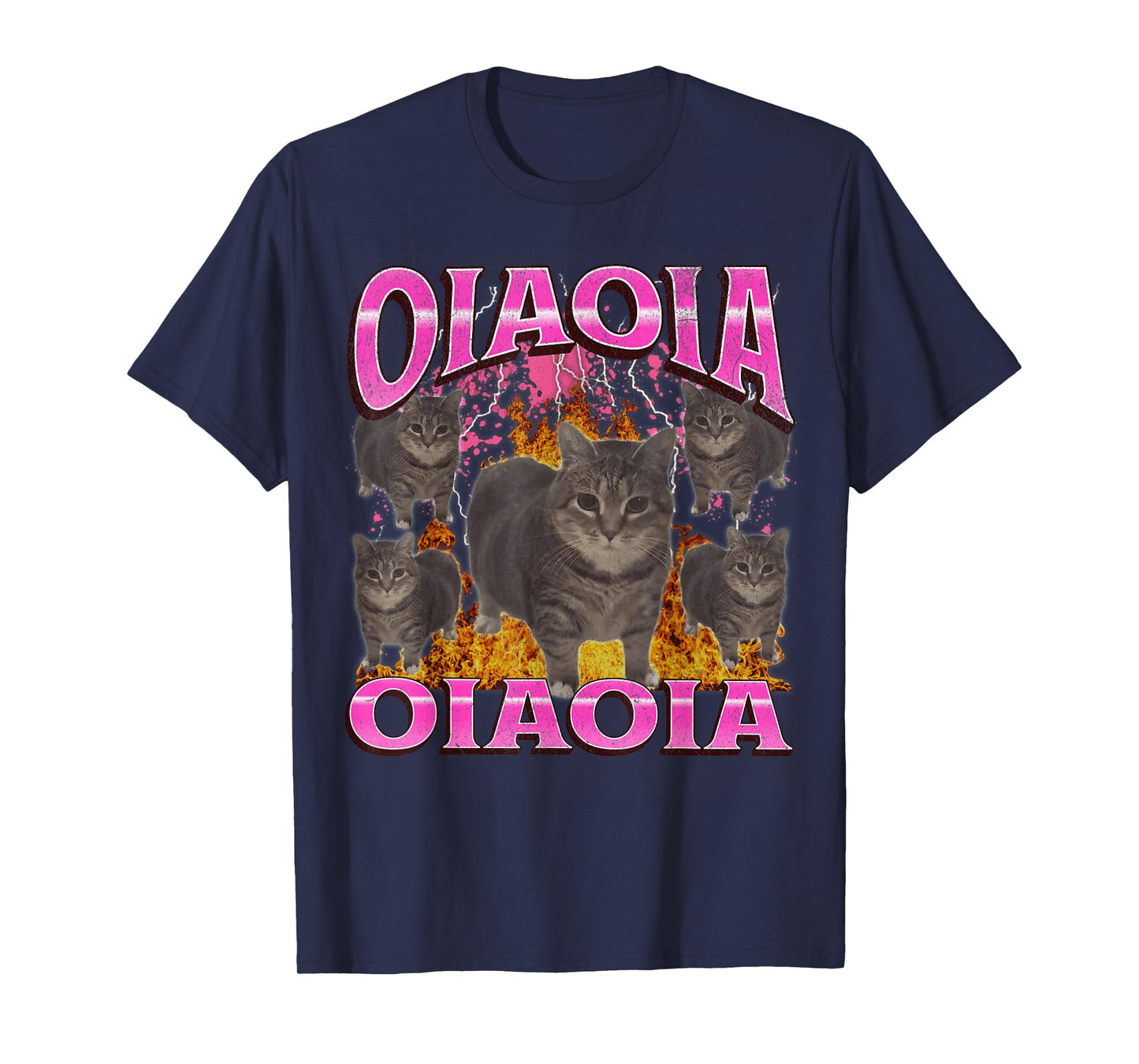 Funny Oiia Oiia Cat Meme Bootleg Graphic Men Women T-Shirt