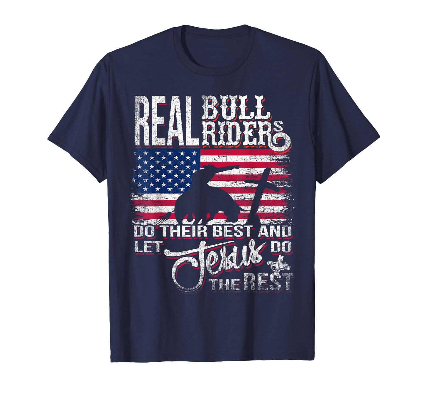 Christian Bull-Rider Bull Riding Jesus Western Sports T-Shirt