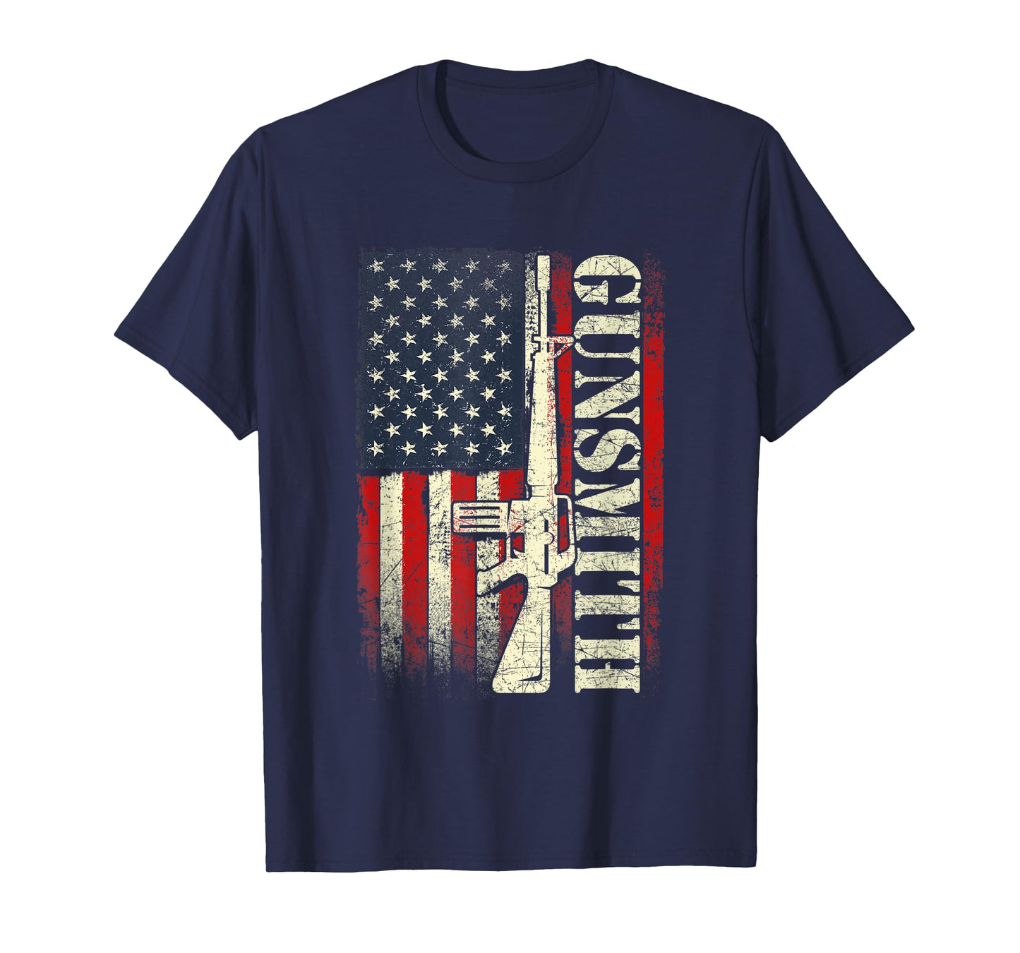 Gunsmith - USA American Flag Gunsmithing Gun Builder Rifle T-Shirt for Women Men